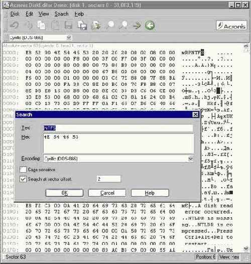Disk Probe  Partition Table